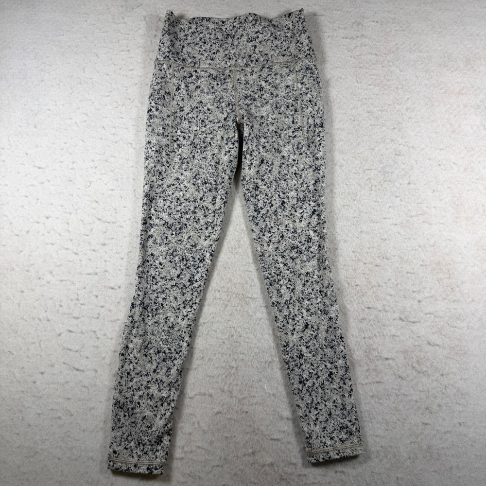 Athleta Salutation Stash Textured Tight XS Black White Speckled Granite Leggings